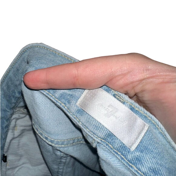 7 For All Mankind High Rise Easy Straight Leg Jeans in Sun Blue Ridge Wash 30 - Picture 3 of 11